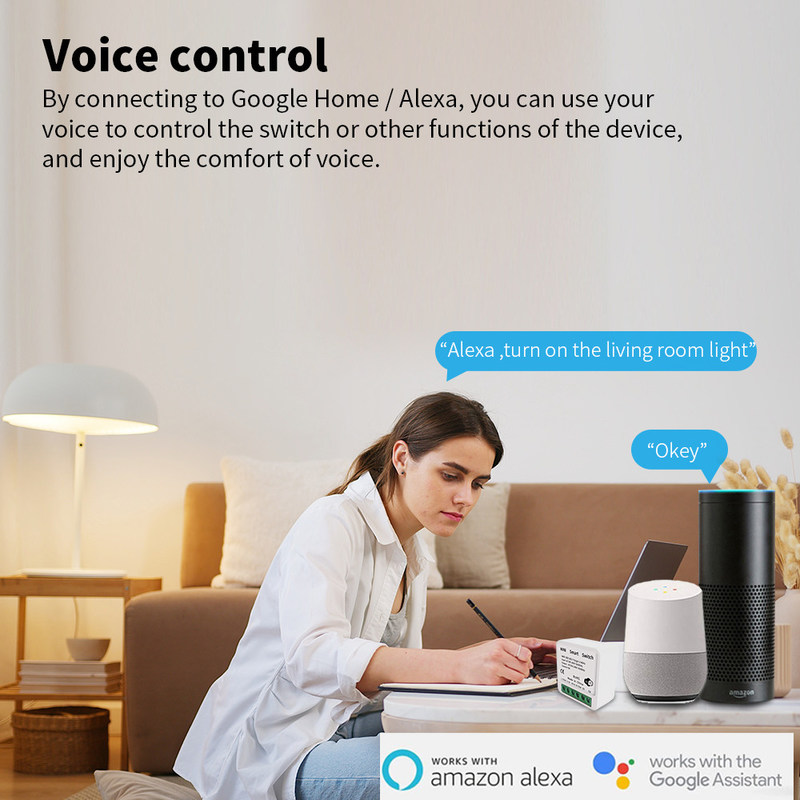 Tuya Alexa Timer Smart Switch 10A Relay Module Werk Remote Smart Switch ondersteuning Google Alexa spraakbesturing gemakkelijke installatie