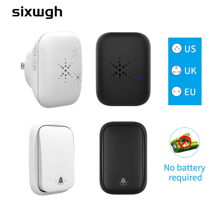 De draadloze EU het UK van Vraagring doorbell de V.S. Openlucht Geen Bedrading Zelf - aangedreven Waterdichte Deurbel 300M