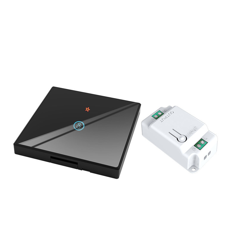 Tuya Wifi draadloze afstandsbediening schakelaar gehard glas paneel met mini smart breaker bestchoize voor oude versie circuit