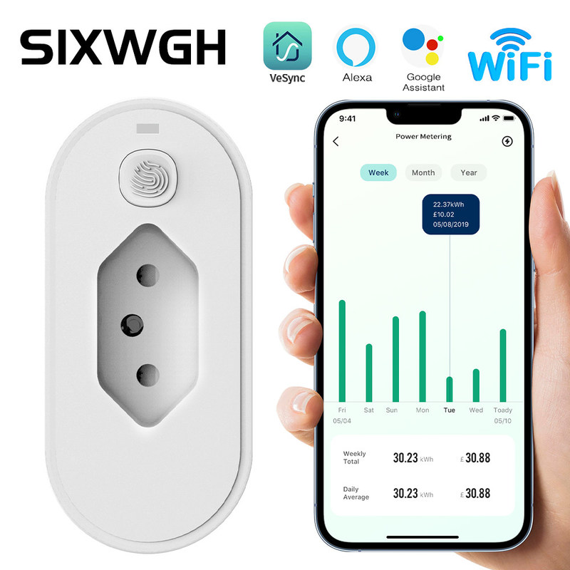 van de Contactdoos Vuurvaste PC van 16A 10A Slimme Openlucht van de de Stemcontrole de Muurcontactdoos van Wifi