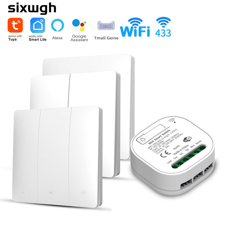 2.4GHz draadloze Afstandsbedieningschakelaar Wifi Drie Zeer belangrijke Zelfhomekit van Schakelaar