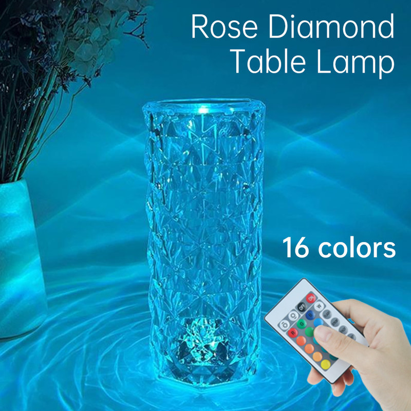 Moderne drie-kleurige RGB kleurrijke roze tafellamp Touch Control Oneindige dimming