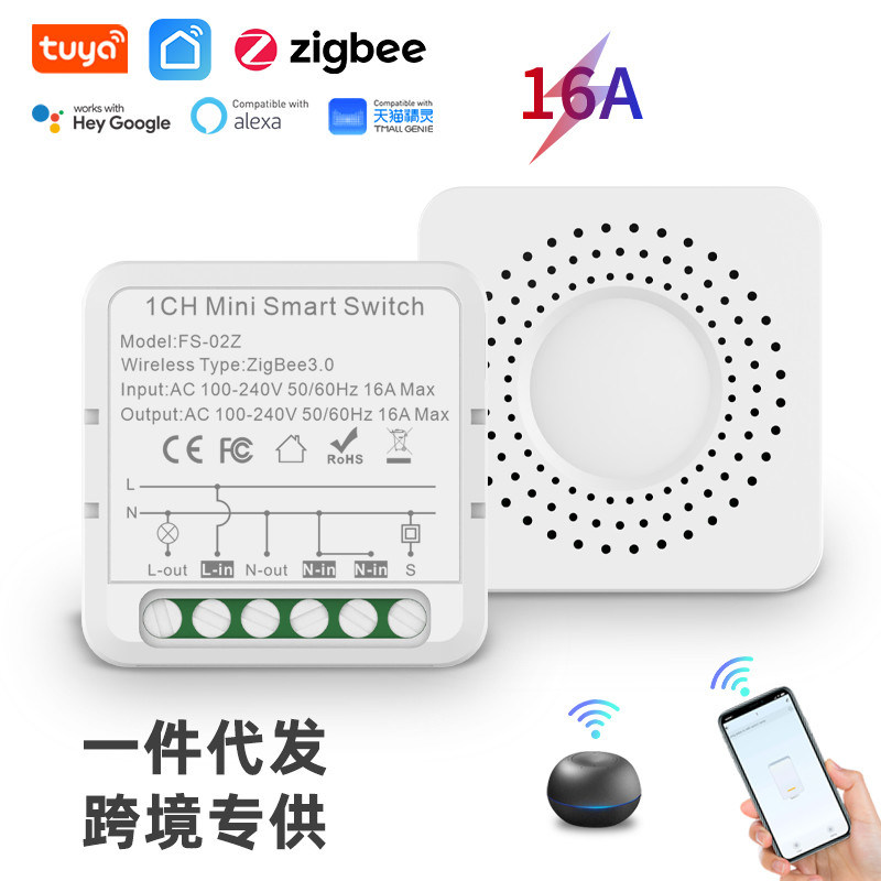 Wifi-slimme schakelaars Remote & Voice control met planning en automatisering, Energiebewaking, Gemakkelijk installeren en opzetten,