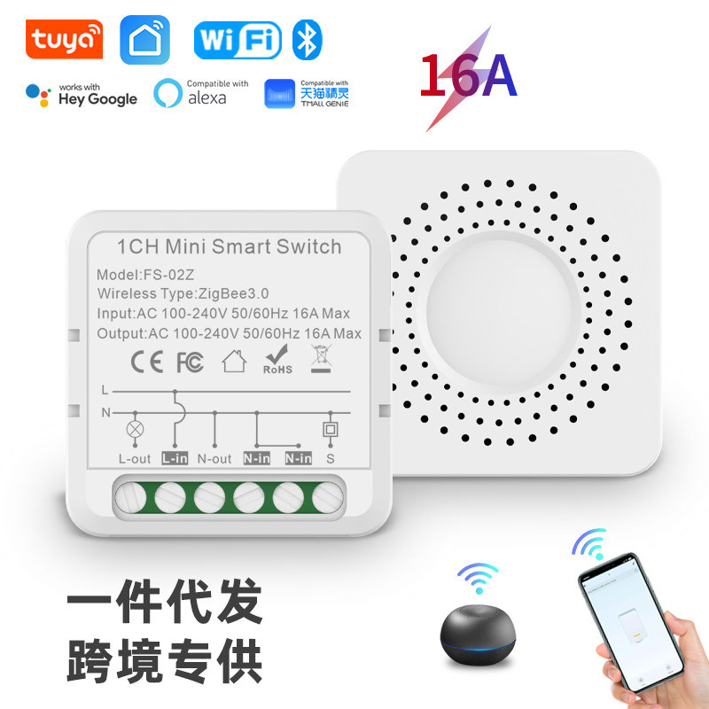 Wifi-slimme schakelaars Remote & Voice control met planning en automatisering, Energiebewaking, Gemakkelijk installeren en opzetten,