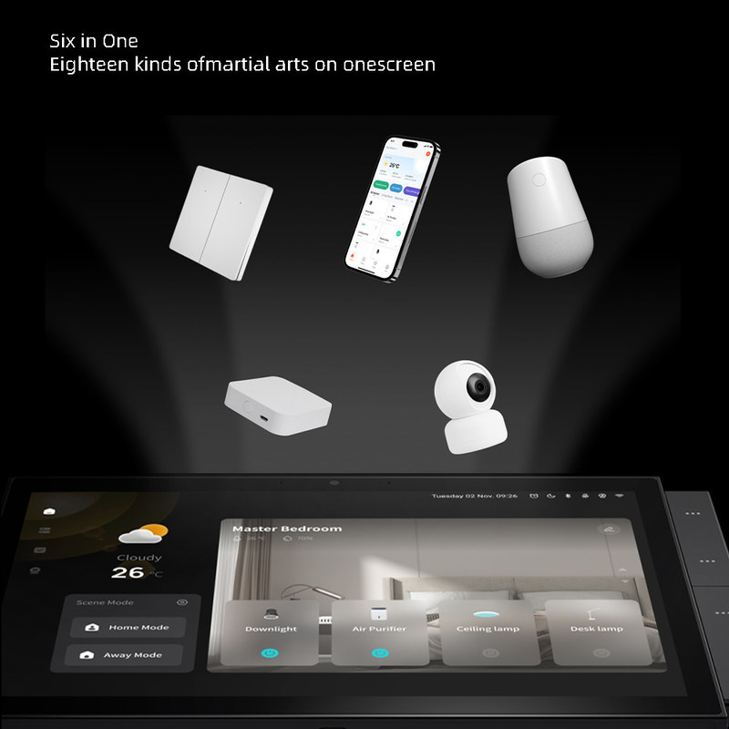 10 inch Wifi Smart Home Touch Screen Panel Meerdere protocollen Draadloze afstandsbediening Socket ingebouwde spraakbediening
