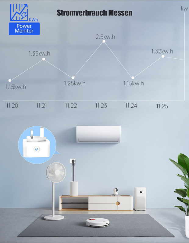 tuya wifi smart socket Remote & Voice control plug met planning en automatisering functies ondersteuning Alexa spraakbesturing