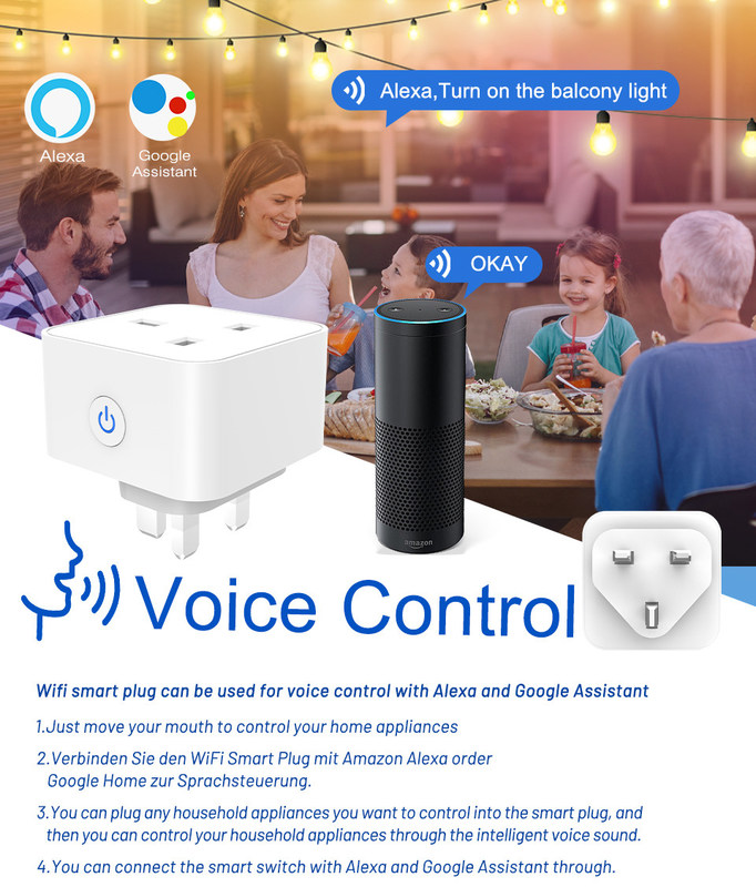 tuya wifi smart socket Remote & Voice control plug met planning en automatisering functies ondersteuning Alexa spraakbesturing