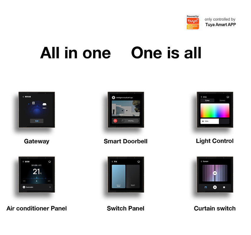 breed bereik Smart Display Controller Smart Home Touch Screen Panel Meerdere protocollen Functie ingebouwde vioce functies