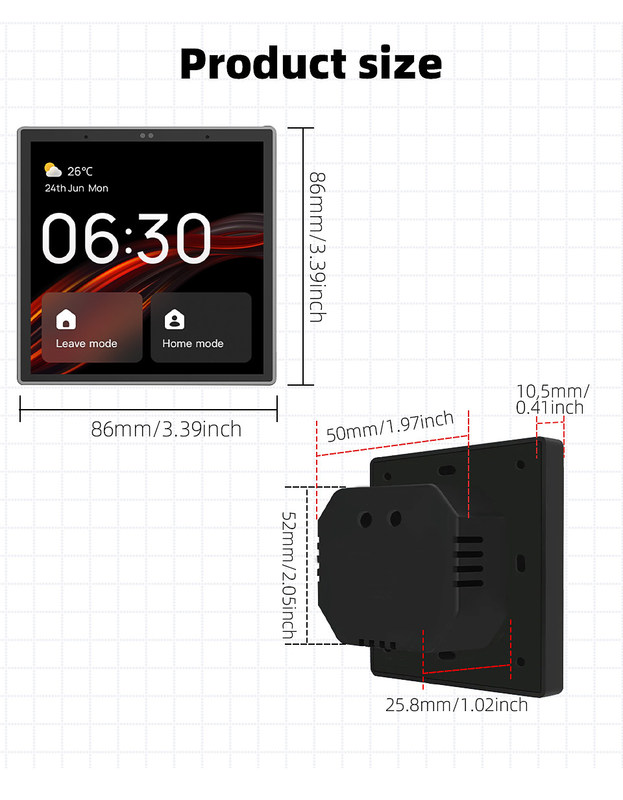 4 inch Smart Display Controller De perfecte slimme home automation oplossing verbonden met alle slimme home producten