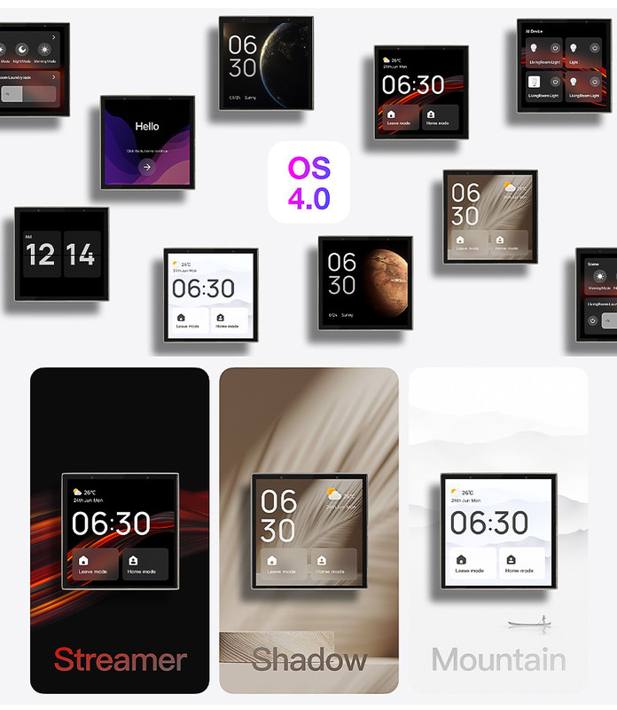 breed bereik Smart Display Controller Smart Home Touch Screen Panel Meerdere protocollen Functie ingebouwde vioce functies