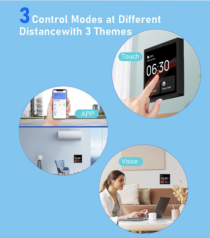 110V-240V Zwart Smart Home Touch Screen Smart home control Panel meerdere slimme verbinding ingebouwde spraakbesturing