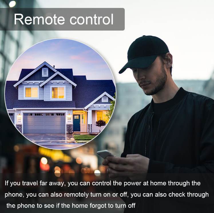 Tuya WiFi Smart Circuit Breaker Switch Single Phase Metering Over Current Remote Mobile Control Timer met meerdere functies
