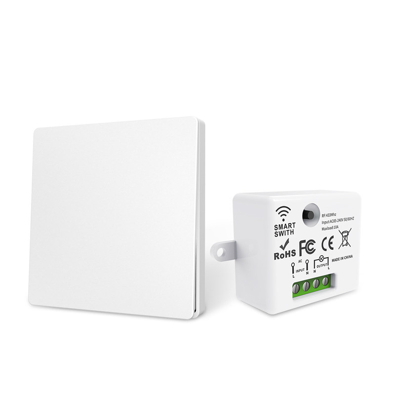 ABS draadloze afstandsbedieningsschakelaar 86*86*32mm Voor gemakkelijke bediening geen batterij nodig ondersteuning meerdere besturingsscène opties.