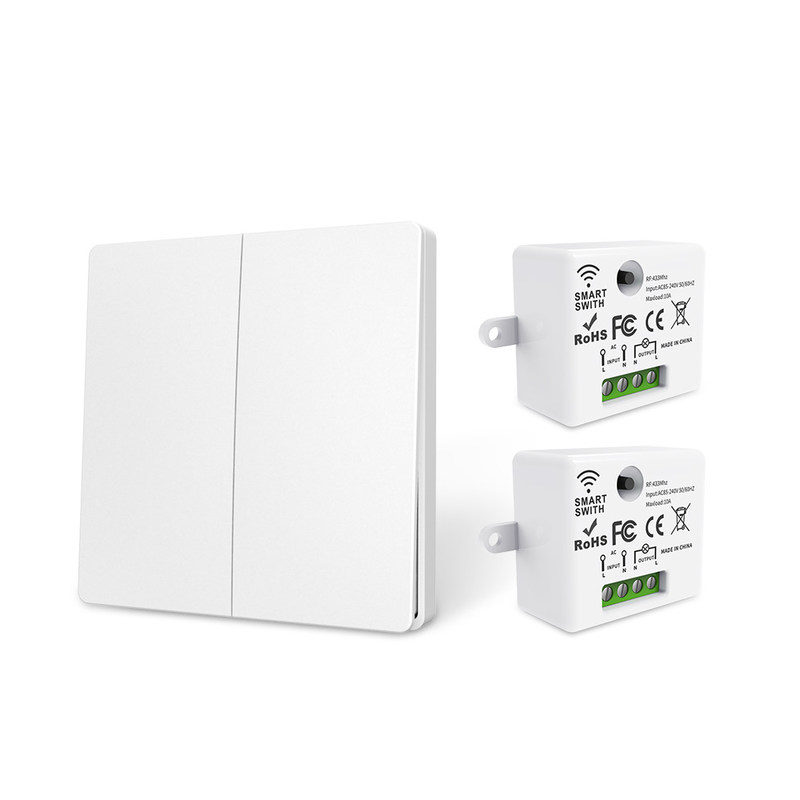 ABS draadloze afstandsbedieningsschakelaar 86*86*32mm Voor gemakkelijke bediening geen batterij nodig ondersteuning meerdere besturingsscène opties.