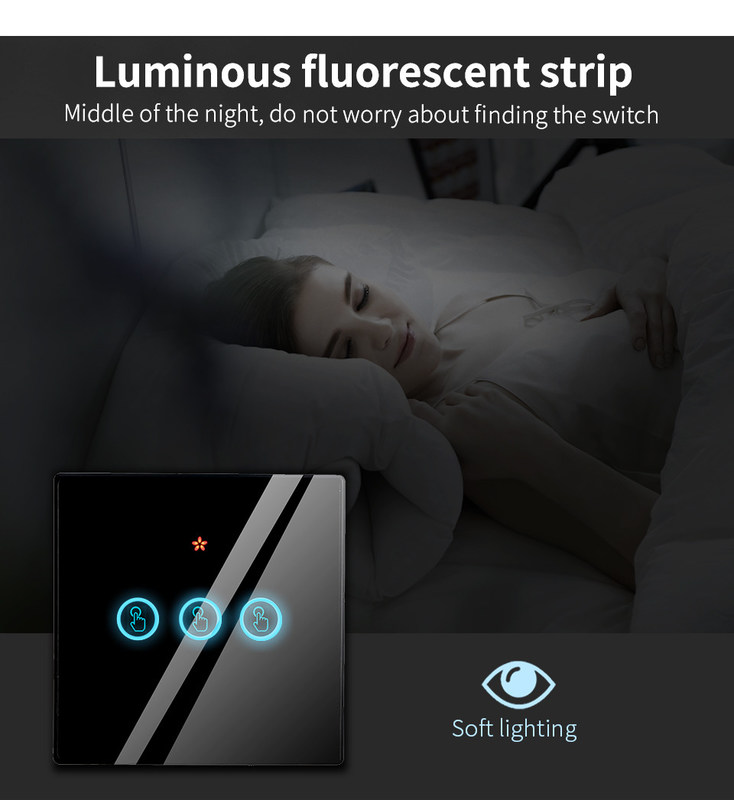 Tuya Wifi draadloze afstandsbediening schakelaar gehard glas paneel met mini smart breaker bestchoize voor oude versie circuit