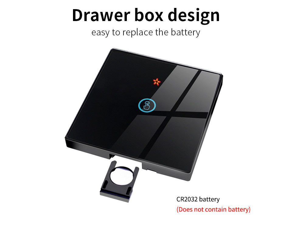 Tuya Wifi draadloze afstandsbediening schakelaar gehard glas paneel met mini smart breaker bestchoize voor oude versie circuit