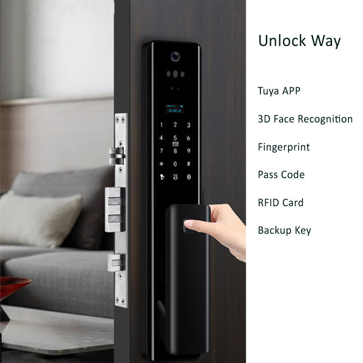 Indoor Cat Eye Video Smart Security Lock 5 soort ontgrendelen functies bieden de meeste beveiliging thuis beveiliging systeem
