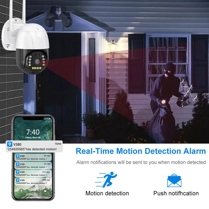 Wi-Fi/5G Smart Monitor Camera R L 350 graden/op en neer 90 graden