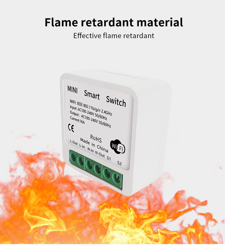 mini smart breaker Betrouwbare slimme oplossing - Wi-Fi-gestateerde standaard - Compact apparaat bset keuze om oude schakeling te herstellen