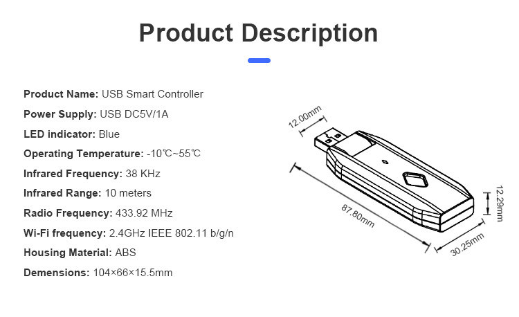 USB-versie universele Homekit Smart Switch Nominale spanning 3V-5V gemakkelijk draagbaar en ondersteuning voor afstandsbediening vele functies