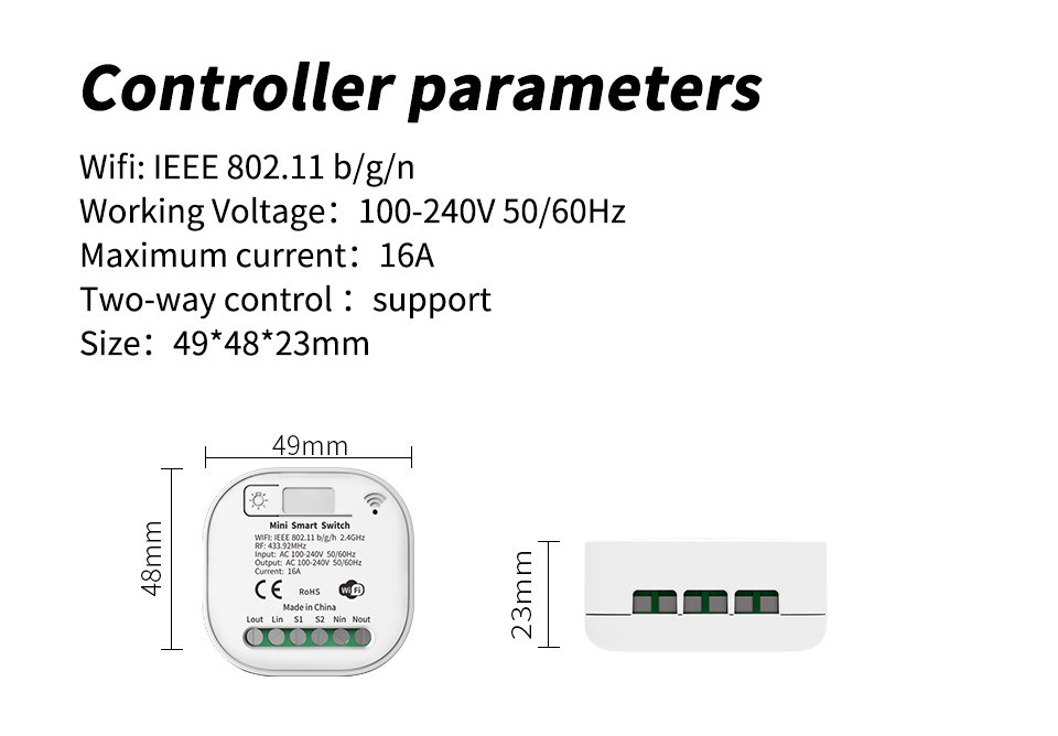 Smart Home Automation Remote Light Switch 16A Breaker Module Tuya Smart Timer Wall Light Switch ondersteunt spraakbesturing