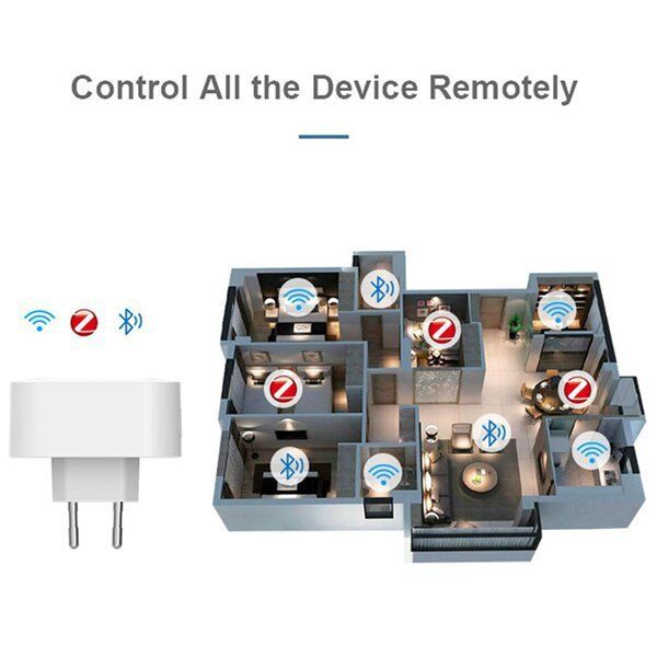 SIXWGH Tuya SmartLife Multi-Protocol Gateway Zigbee 3.0 + voor + BLE Mesh Hub Wi-Fi Werkt met Alexa/Google Home EU Stekker Apparaten