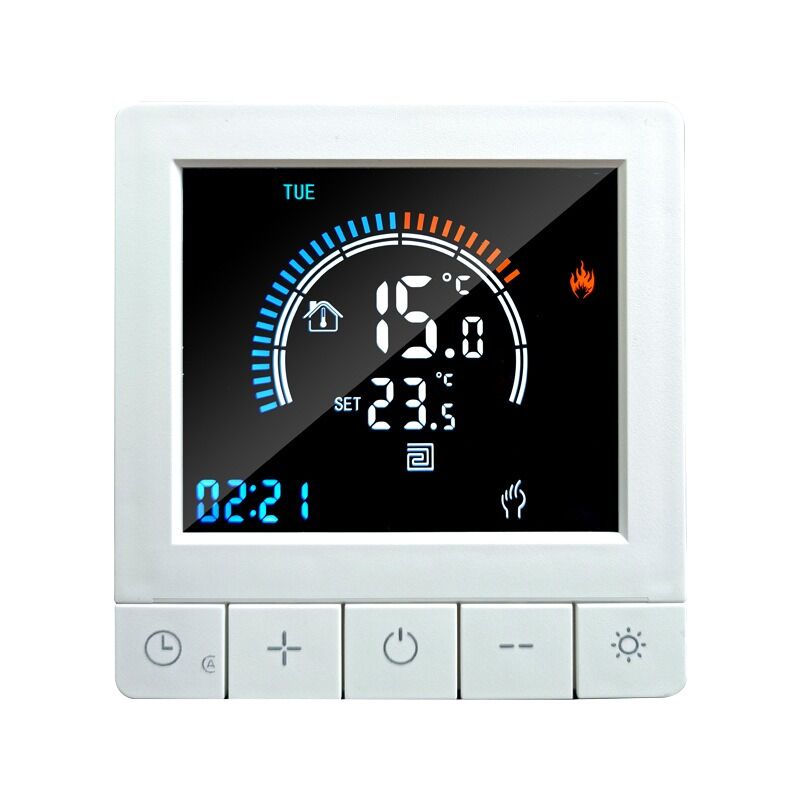SIXWGH Tuya Smart Thermostat Wi-Fi App Control OLED Display Slider Design Stemcontrole 7-daags schema 16A Laad werkt thuis