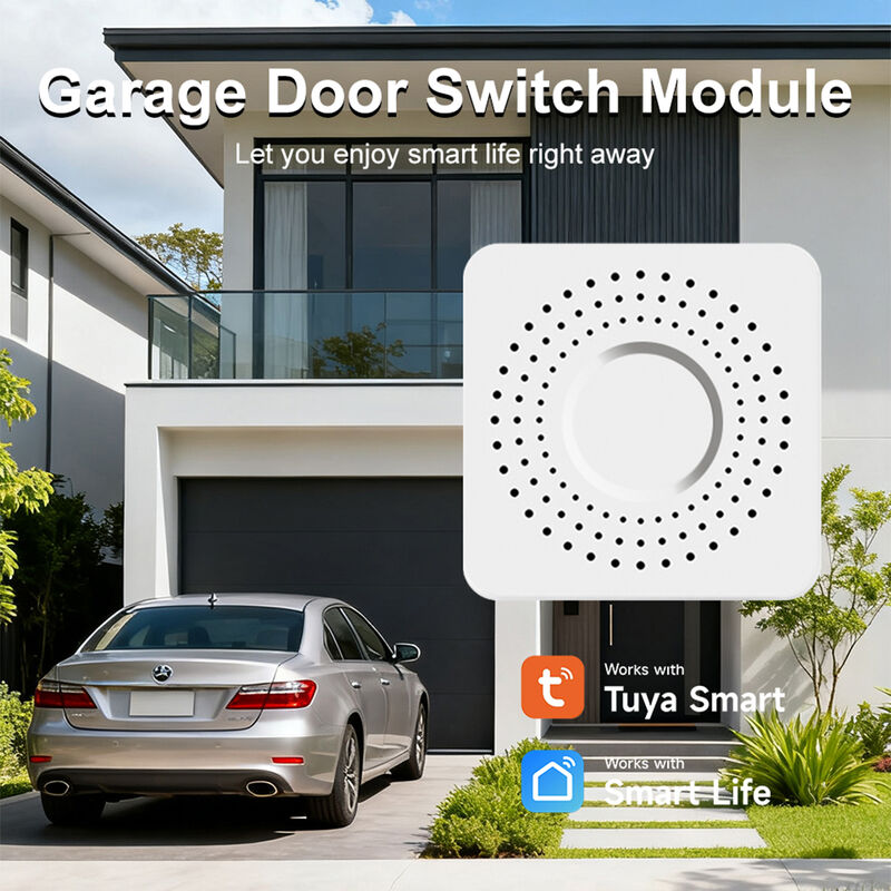 SIXWGH WiFi Zigbee Garage Door Opener Smart Switch Module Tuya Smart Life App Compatible Remote Control Timer Schedule Werkt
