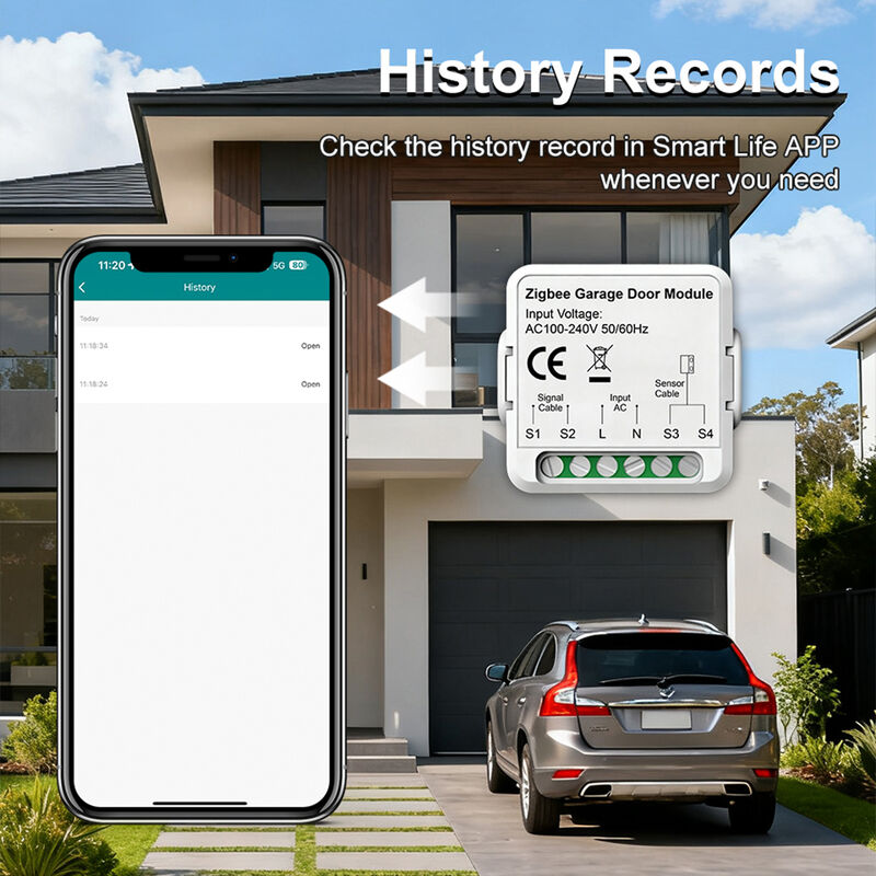 SIXWGH WiFi Zigbee Garage Door Opener Smart Switch Module Tuya Smart Life App Compatible Remote Control Timer Schedule Werkt
