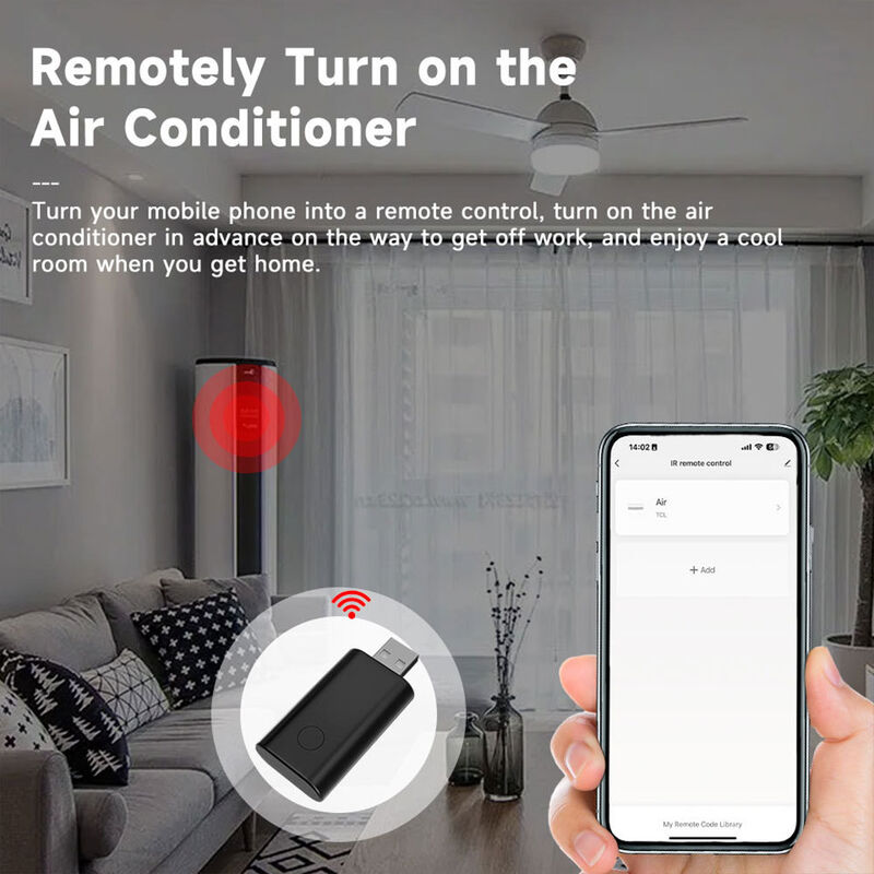 SIXWGH Universele IR WiFi afstandsbediening met Alexa/Google Home App Control Tuya OS Draaibaar ontwerp voor Hotel RV Smart Home Hub
