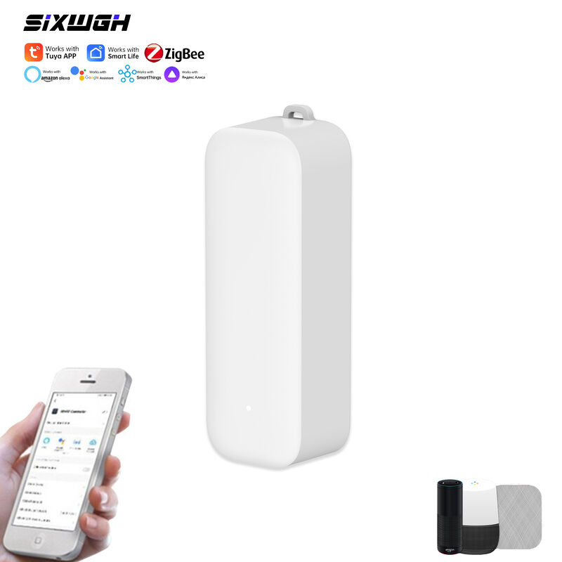 SIXWGH Universele Slimme IR Afstandsbediening met Zigbee Hub Werkt met Alexa & Google Home APP Hotelgebruik Roteerbaar Ontwerp