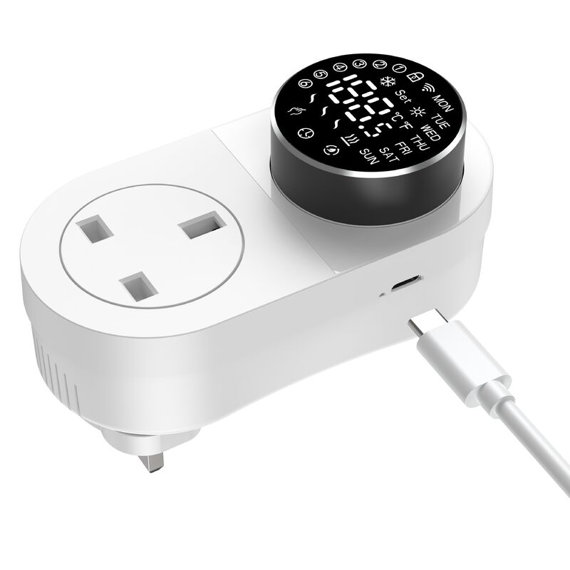 SIXWGH Slimme Wi-Fi voor Stekkenthermostaat 16A LED-scherm APP/Spraakafstandsbediening Verwarming Koeling NTC Sensor Thuis Aquarium
