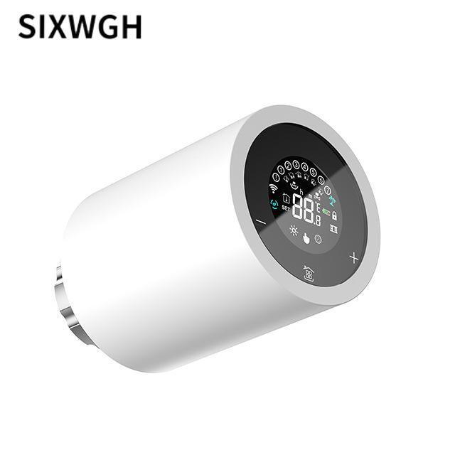 SIXWGH Tuya Zigbee & Wi-Fi Slimme LCD Touchscreen Thermostatische Radiator Klep Programmeerbare Temperatuurregeling APP Stem Eco Home