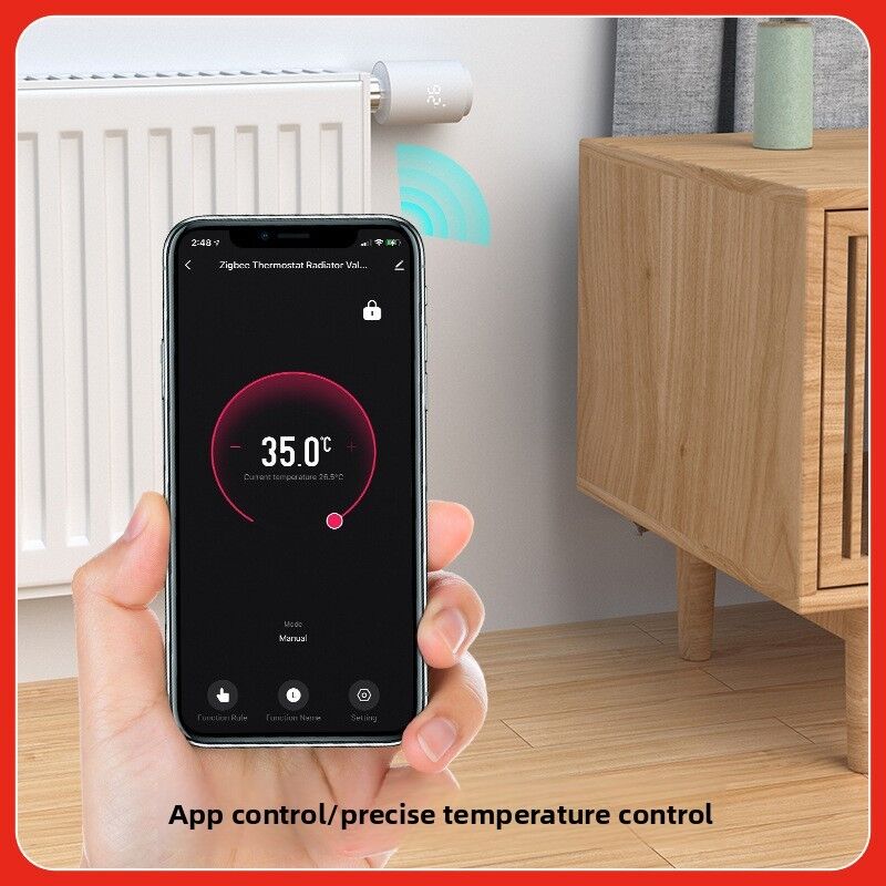 SIXWGH Tuya Zigbee & Wi-Fi Slimme LCD Touchscreen Thermostatische Radiator Klep Programmeerbare Temperatuurregeling APP Stem Eco Home