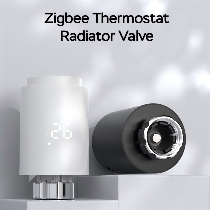 SIXWGH Zigbee 3.0 Smart Thermostatic Radiator Valve (TRV) Alexa/Google Assistant Tuya App 7-daagse programmeerbare draadloze verwarming