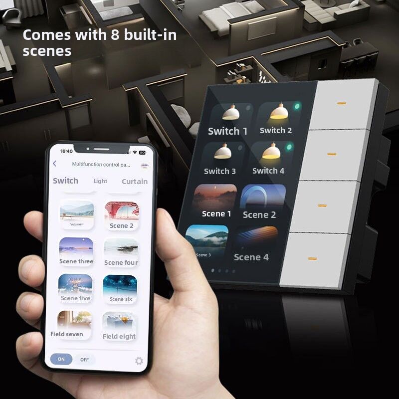 SIXWGH Slimme Levensduur Slimme Touch Wandschakelaar 4-groeps WiFi Zigbee Paneel Radar Sensor Kleurrijk Aangepast Luxe Huis Hotel Kantoor