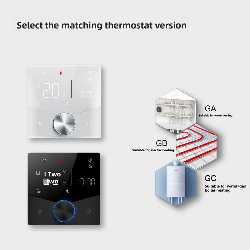 SIXWGH Tuya Smart WiFi Thermostaat Elektrische Verwarming APP Bediening Spraakassistent Compatibel Energiebesparende Modus Kinderbeveiliging Hoog