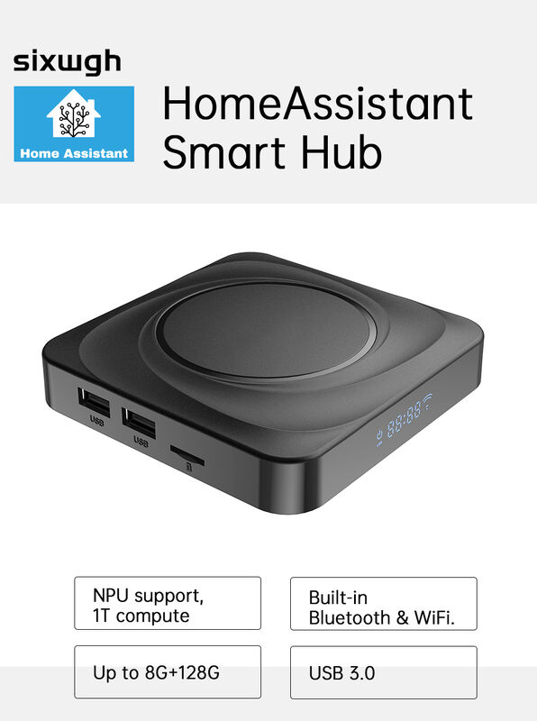 SIXWGH Home Assistant Smart Hub met NPU Rockchip 3566 8K Decoder Bluetooth/WiFi/Zigbee Universele Smart Home Gateway Programmeerbaar