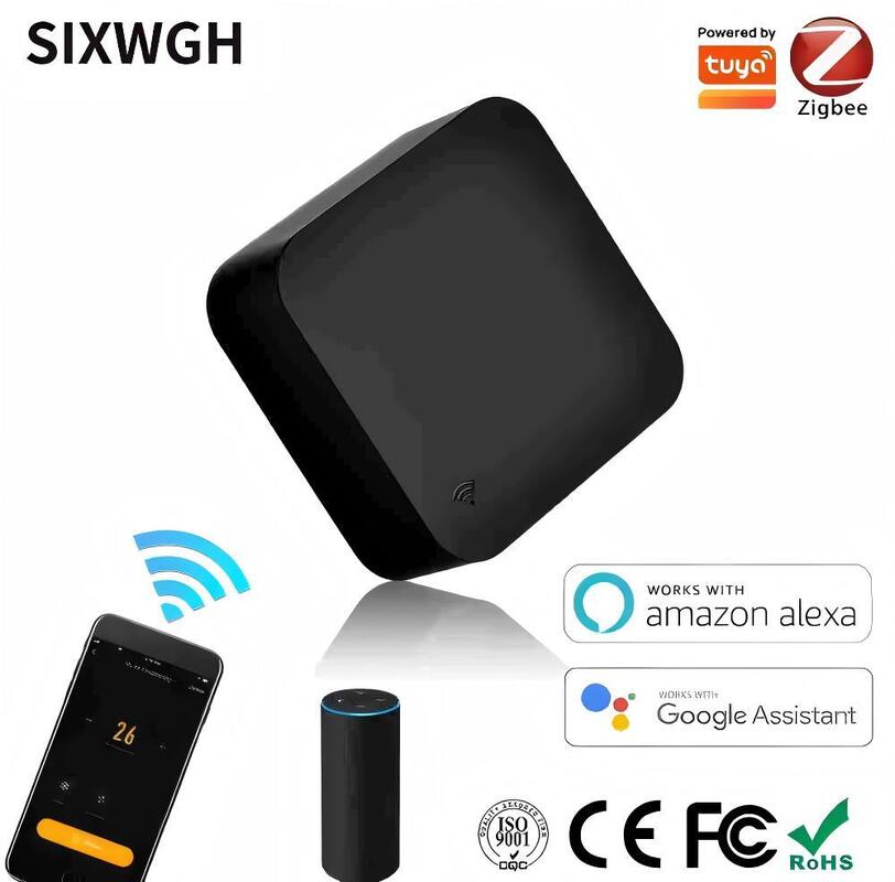 SIXWGH Tuya Smart Pilota US/EU/PL Alexa Google Home Compatibel 360° dekking FCC Ertified Zigbee Smart IR afstandsbediening 5V WiFi
