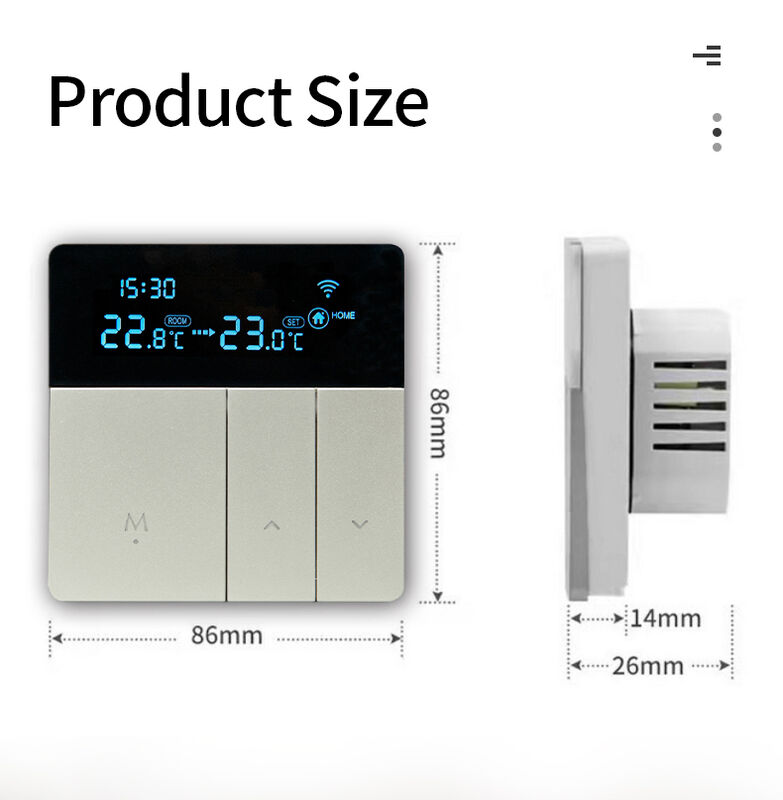 SIXWGH Smart WiFi Thermostat Tuya App Stemcontrole 16A Load LCD Programmable Temperature Controller voor elektrische vloer hotels