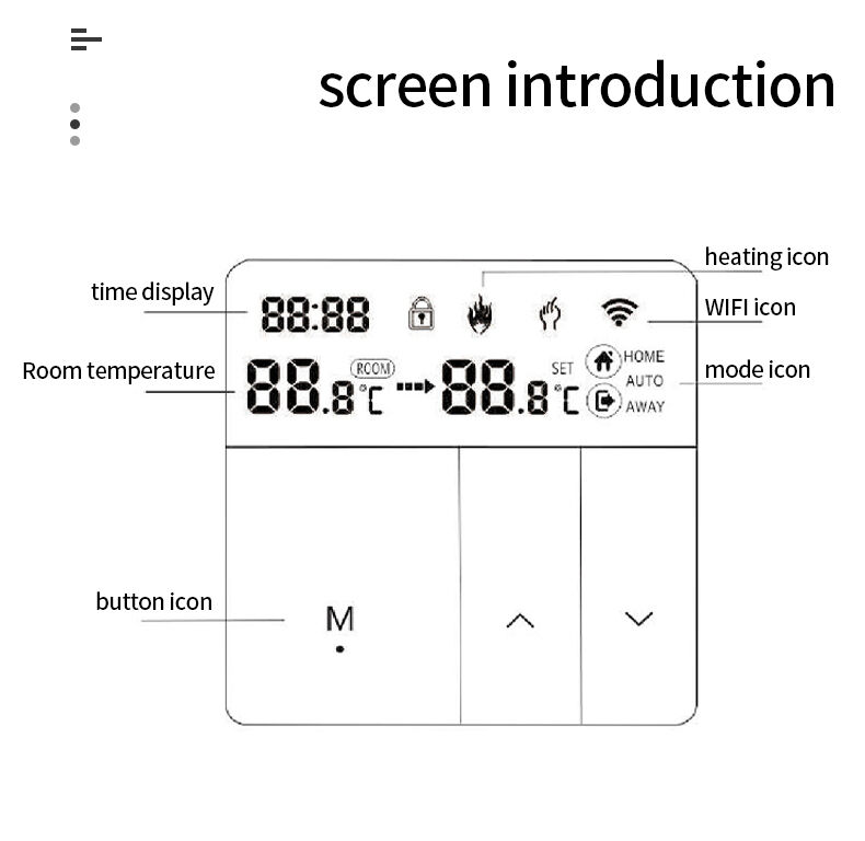 SIXWGH Smart WiFi Thermostat Tuya App Stemcontrole 16A Load LCD Programmable Temperature Controller voor elektrische vloer hotels