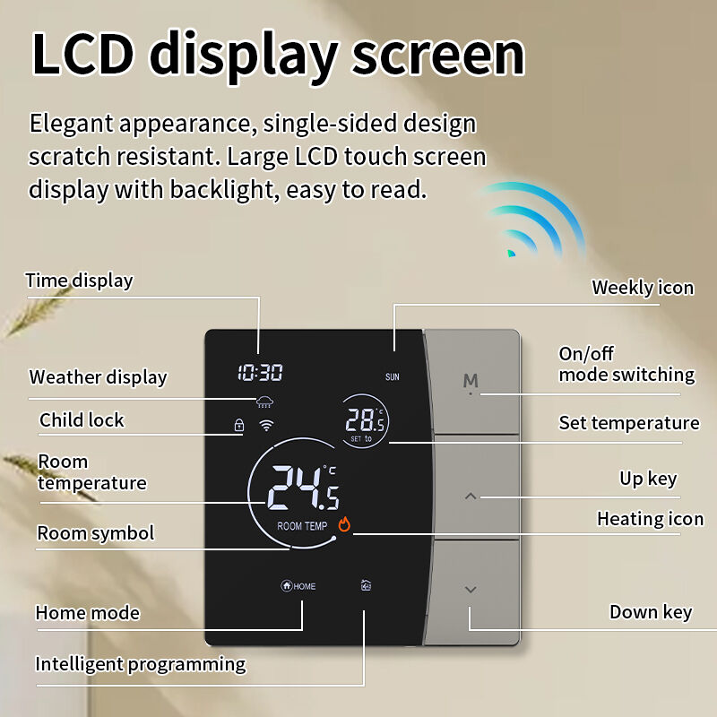 SIXWGH Slimme WiFi Thermostaat voor Hotelgebruik Tuya App Spraakbesturing Elektrische Vloerverwarming 16A Belasting LCD Temperatuurregelaar