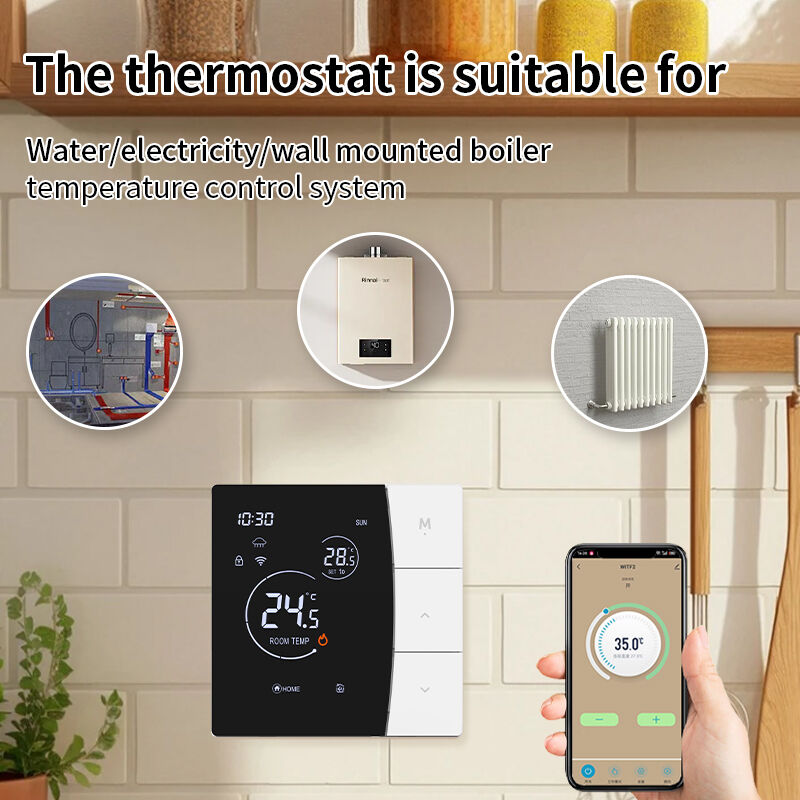 SIXWGH Slimme WiFi Thermostaat voor Hotelgebruik Tuya App Spraakbesturing Elektrische Vloerverwarming 16A Belasting LCD Temperatuurregelaar