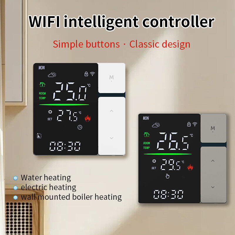 SIXWGH Slimme WiFi Thermostaat Controller voor Waterverwarming LED Touchscreen Temperatuurregeling Elektrische Vloer/Wand Camper Garage