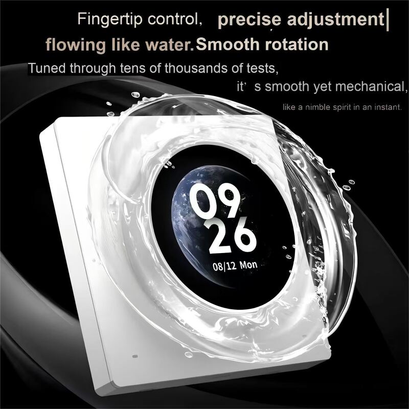 SIXWGH Smart Home Control Panel Rotary Knob Touch Screen Werkt Tuya Smart Life App voor HVAC Scene Control US/EU Home Automation