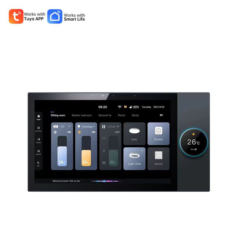 SIXWGH Luxury Upgrade 10 inch Smart Home Control Panel Tuya WiFi Zigbee Gateway App Voice Background Muziek Multi-Scenario Bar