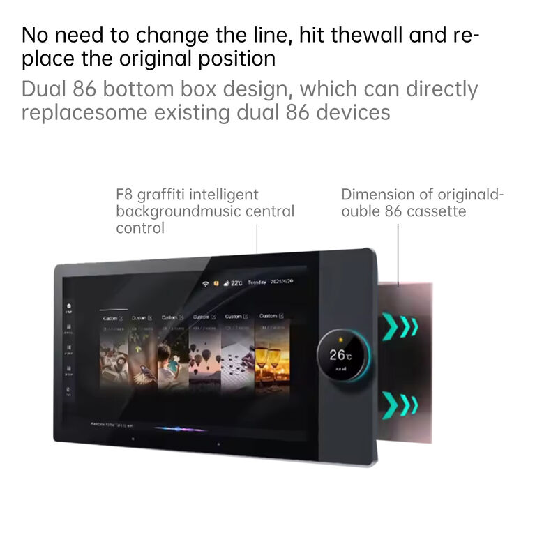 SIXWGH Luxury Upgrade 10 inch Smart Home Control Panel Tuya WiFi Zigbee Gateway App Voice Background Muziek Multi-Scenario Bar