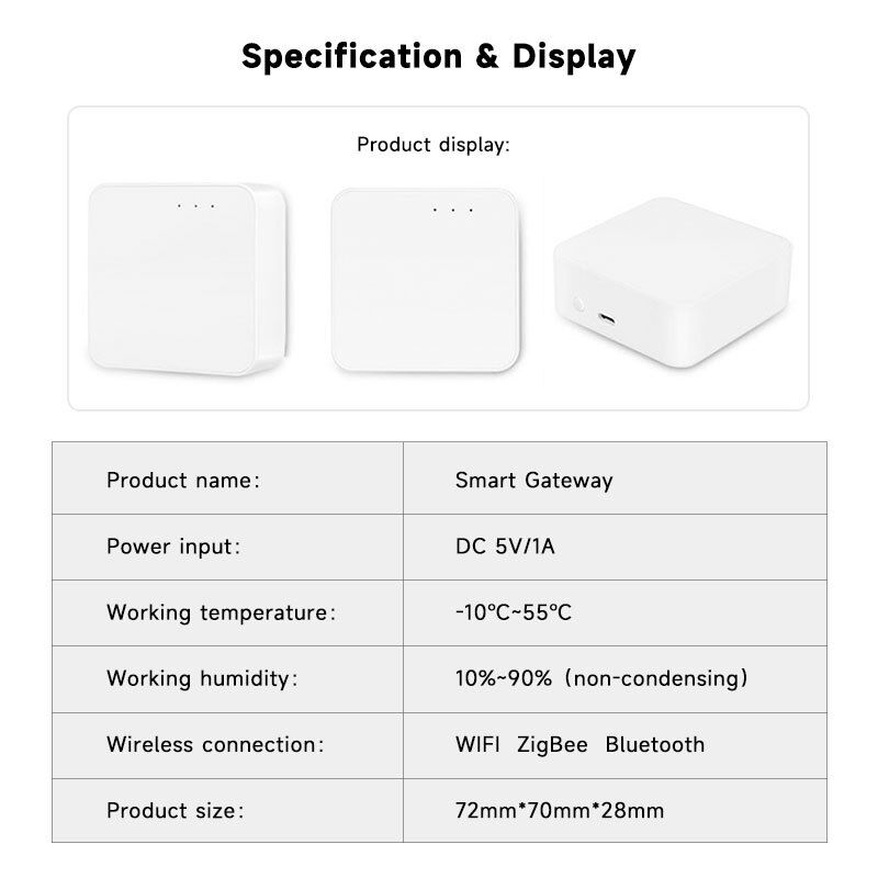 SXIWGH Groothandel Multi-Mode Gateway ZigBee 3.0 voor Blue Tooth WiFi Hub Smart Home Control Center Compatibel Tuya Google Home