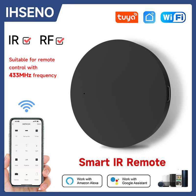 Smart WiFi IR RF Universal Remote | Tuya 2-in-1 IR & RF Controller, 315/433MHz Smart Home Hub