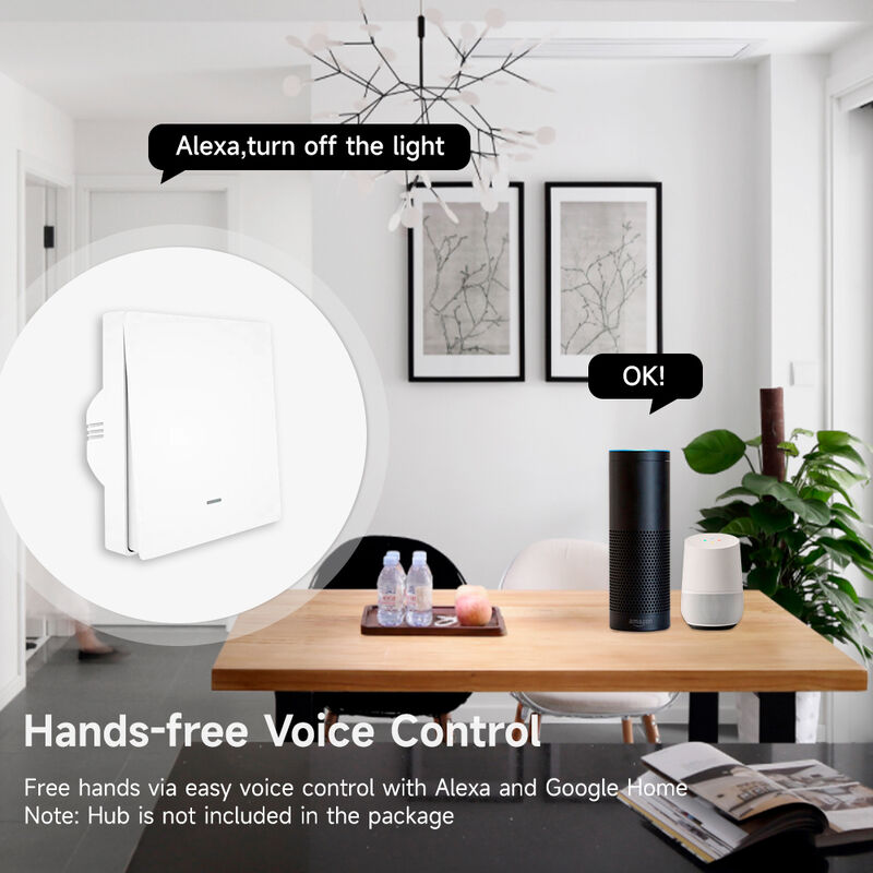 Tuya WiFi Smart Wall Switch – 1/2/3 Gang Touch Control, Voice & App Remote, Timer Function, Multi-Control Association, Neutral Wire Required, 10A 2000W, Works with Alexa Google Home Yandex Alice